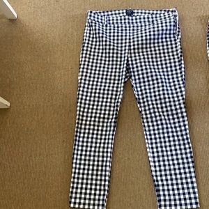 J Crew houndstooth Winnie pant black and white size 10